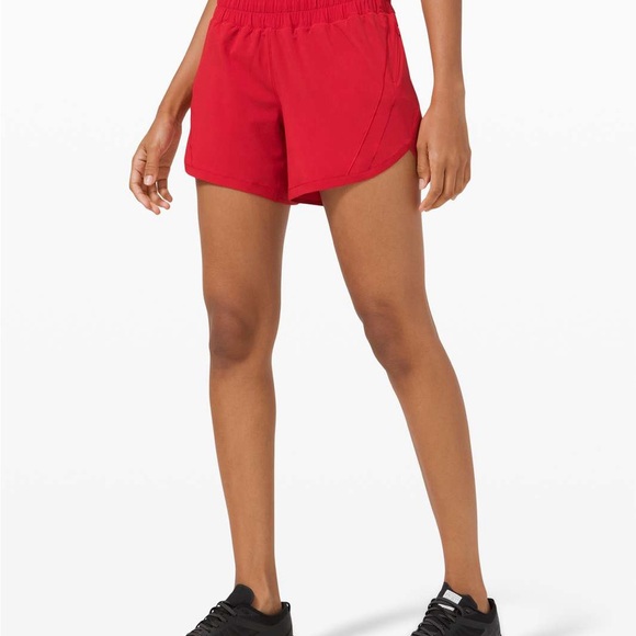 Lulemon | Track That Mid-Rise Lined Short 5" | Dark Red - Picture 3 of 8